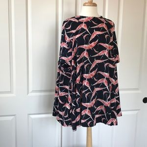 Style we trapeze pink crane mini dress